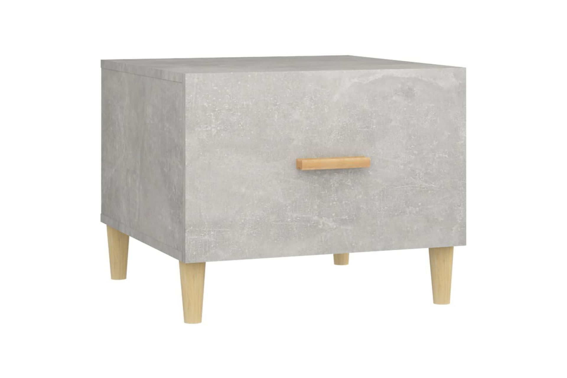beBasic sofaborde 2 stk. 50x50x40 cm konstrueret træ betongrå - GrÃ¥ - Møbler - Borde - Aflastningsbord - Lampebord