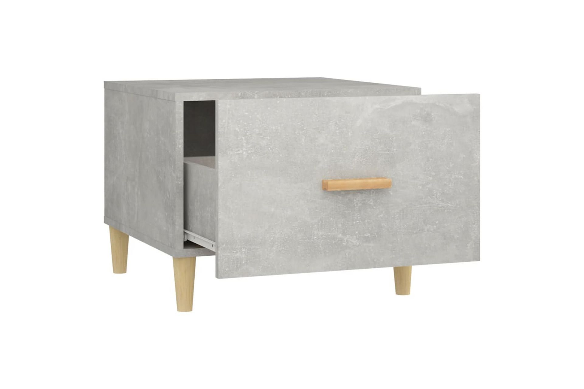 beBasic sofaborde 2 stk. 50x50x40 cm konstrueret træ betongrå - GrÃ¥ - Møbler - Borde - Aflastningsbord - Lampebord