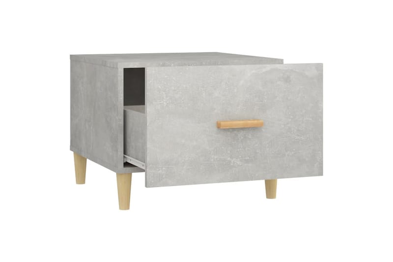 beBasic sofaborde 2 stk. 50x50x40 cm konstrueret træ betongrå - GrÃ¥ - Møbler - Borde - Aflastningsbord - Lampebord
