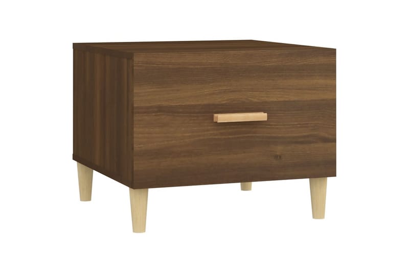 beBasic sofaborde 2 stk. 50x50x40 cm konstrueret træ brun egetræsfarve - Brun - Møbler - Borde - Aflastningsbord - Lampebord