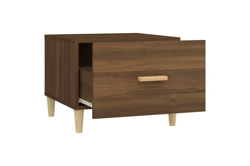 beBasic sofaborde 2 stk. 50x50x40 cm konstrueret træ brun egetræsfarve - Brun - Lampebord - Bakkebord & små borde