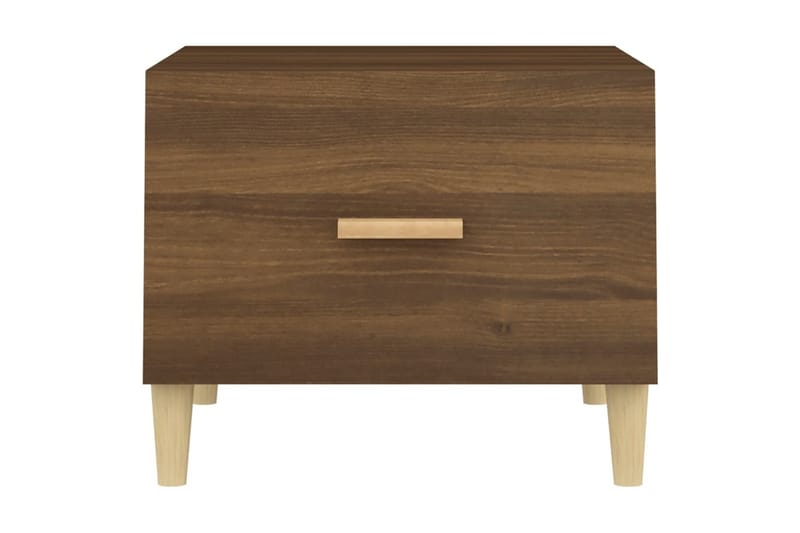 beBasic sofaborde 2 stk. 50x50x40 cm konstrueret træ brun egetræsfarve - Brun - Møbler - Borde - Aflastningsbord - Lampebord