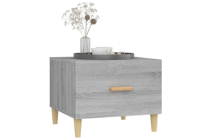 beBasic sofaborde 2 stk. 50x50x40 cm konstrueret træ grå sonoma-eg - GrÃ¥ - Møbler - Borde - Aflastningsbord - Lampebord