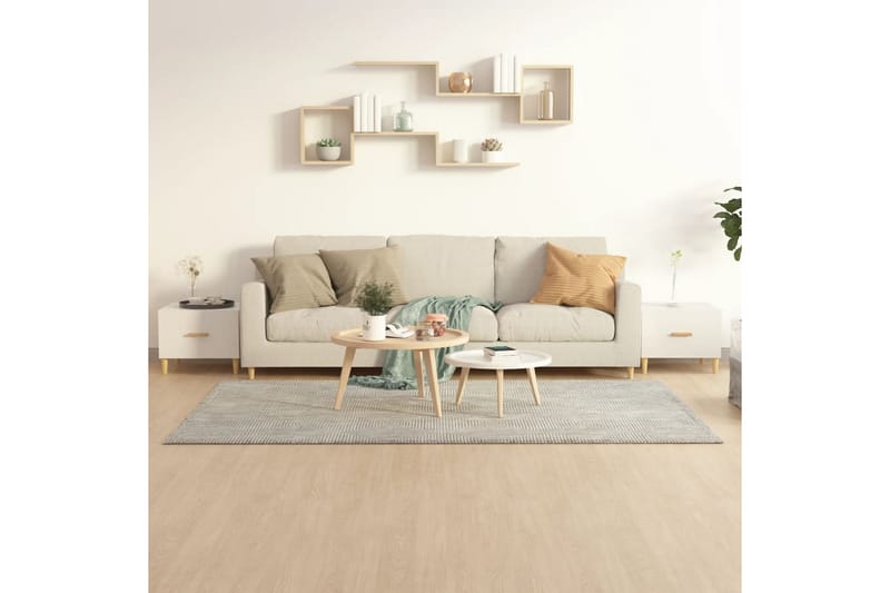 beBasic sofaborde 2 stk. 50x50x40 cm konstrueret træ hvid højglans - Hvid - Møbler - Borde - Aflastningsbord - Lampebord