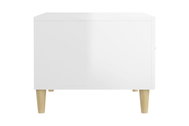 beBasic sofaborde 2 stk. 50x50x40 cm konstrueret træ hvid højglans - Hvid - Møbler - Borde - Aflastningsbord - Lampebord