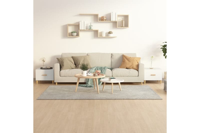 beBasic sofaborde 2 stk. 50x50x40 cm konstrueret træ hvid - Hvid - Møbler - Borde - Aflastningsbord - Lampebord