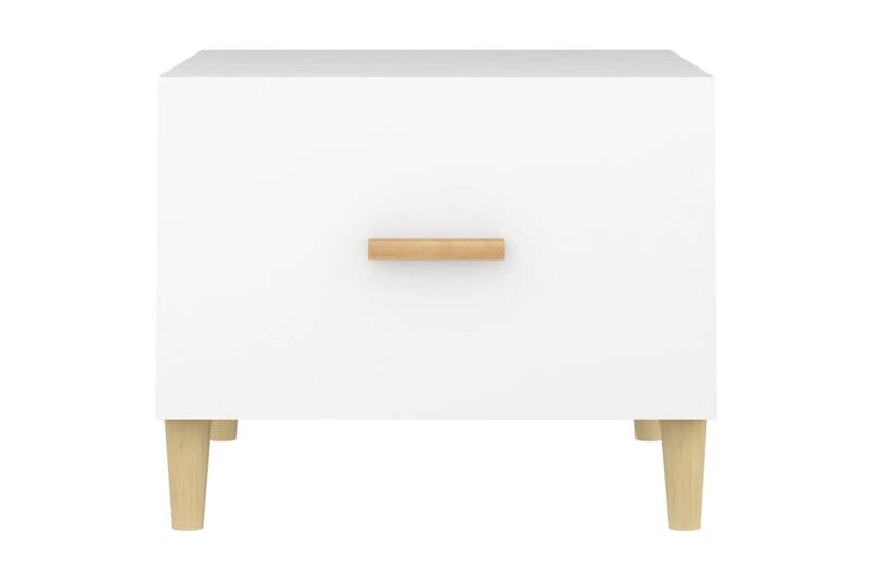 beBasic sofaborde 2 stk. 50x50x40 cm konstrueret træ hvid - Hvid - Møbler - Borde - Aflastningsbord - Lampebord