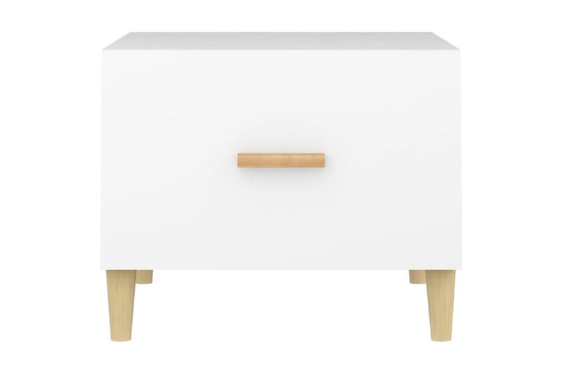 beBasic sofaborde 2 stk. 50x50x40 cm konstrueret træ hvid - Hvid - Lampebord - Bakkebord & små borde