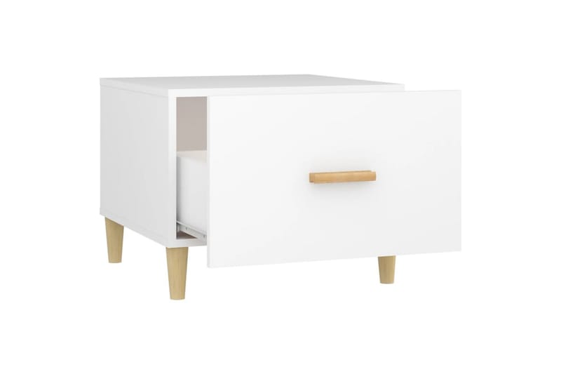 beBasic sofaborde 2 stk. 50x50x40 cm konstrueret træ hvid - Hvid - Møbler - Borde - Aflastningsbord - Lampebord