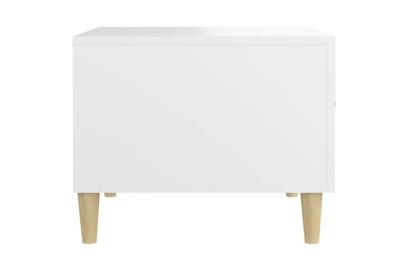 beBasic sofaborde 2 stk. 50x50x40 cm konstrueret træ hvid - Hvid - Møbler - Borde - Aflastningsbord - Lampebord