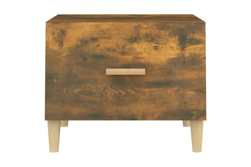 beBasic sofaborde 2 stk. 50x50x40 cm konstrueret træ røget egetræsfarve - Brun - Møbler - Borde - Aflastningsbord - Lampebord