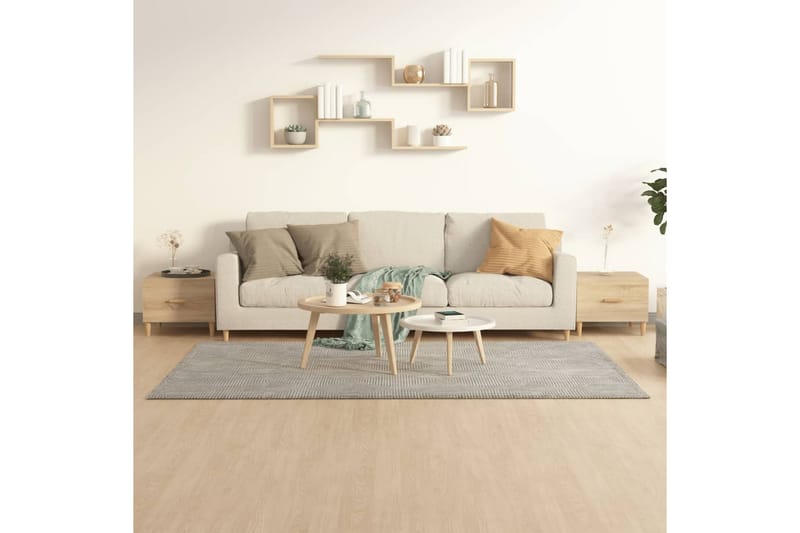 beBasic sofaborde 2 stk. 50x50x40 cm konstrueret træ sonoma-eg - Brun - Møbler - Borde - Aflastningsbord - Lampebord