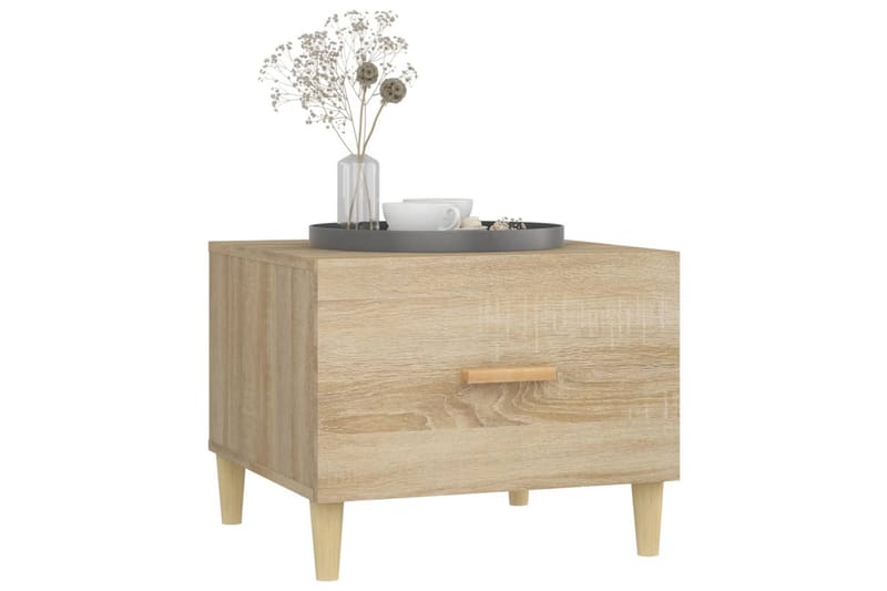 beBasic sofaborde 2 stk. 50x50x40 cm konstrueret træ sonoma-eg - Brun - Møbler - Borde - Aflastningsbord - Lampebord