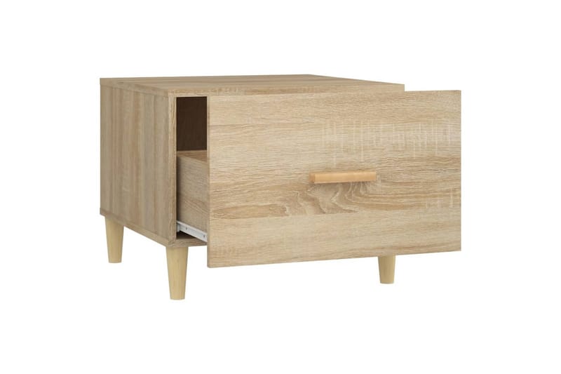beBasic sofaborde 2 stk. 50x50x40 cm konstrueret træ sonoma-eg - Brun - Møbler - Borde - Aflastningsbord - Lampebord
