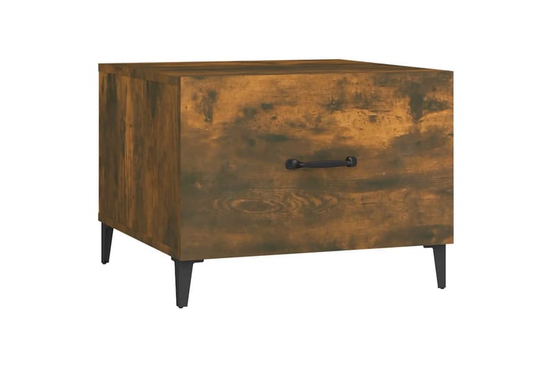 beBasic sofaborde med metalben 2 stk. 50x50x40 cm røget egetræsfarve - Brun - Lampebord - Bakkebord & små borde