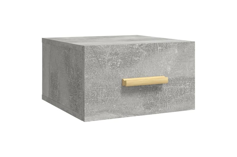 beBasic væghængt sengebord 35x35x20 cm betongrå - GrÃ¥ - Sengebord
