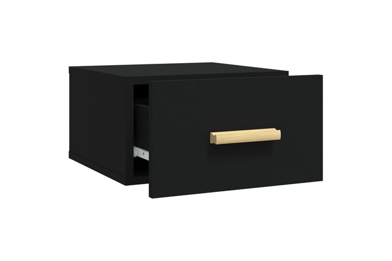 beBasic væghængt sengebord 35x35x20 cm sort - Sort - Møbler - Borde - Aflastningsbord - Sengebord