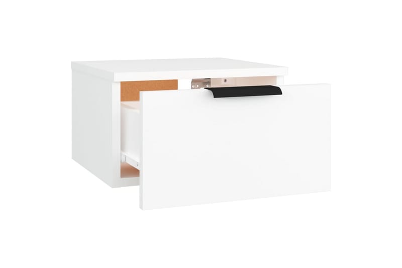 beBasic væghængte sengeborde 2 stk. 34x30x20 cm hvid - Hvid - Sengebord