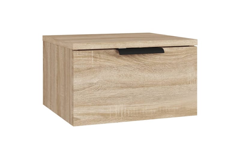 beBasic væghængte sengeborde 2 stk. 34x30x20 cm sonoma-eg - Brun - Sengebord