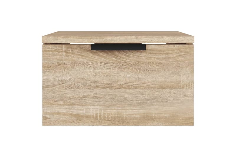 beBasic væghængte sengeborde 2 stk. 34x30x20 cm sonoma-eg - Brun - Sengebord