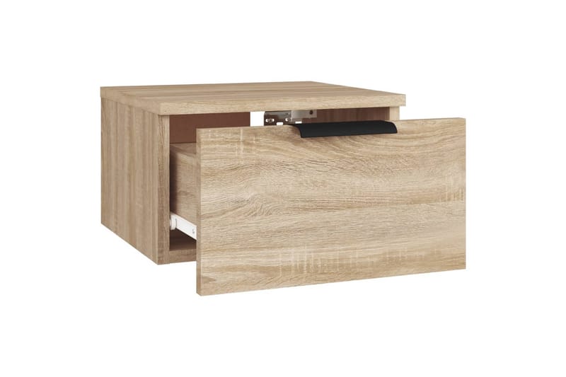 beBasic væghængte sengeborde 2 stk. 34x30x20 cm sonoma-eg - Brun - Møbler - Borde - Aflastningsbord - Sengebord