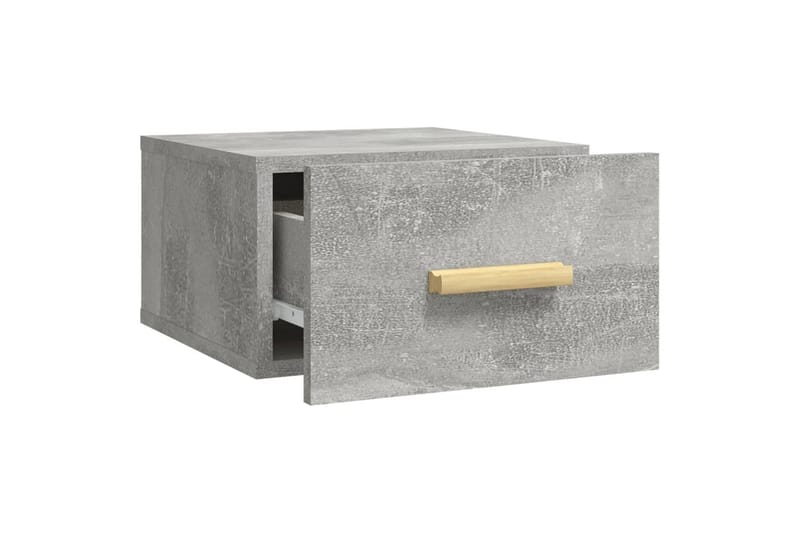 beBasic væghængte sengeborde 2 stk. 35x35x20 cm betongrå - GrÃ¥ - Møbler - Borde - Aflastningsbord - Sengebord