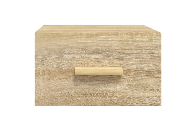 beBasic væghængte sengeborde 2 stk. 35x35x20 cm sonoma-eg - Brun - Møbler - Borde - Aflastningsbord - Sengebord
