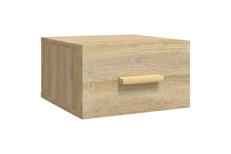 beBasic væghængte sengeborde 2 stk. 35x35x20 cm sonoma-eg - Brun - Møbler - Borde - Aflastningsbord - Sengebord