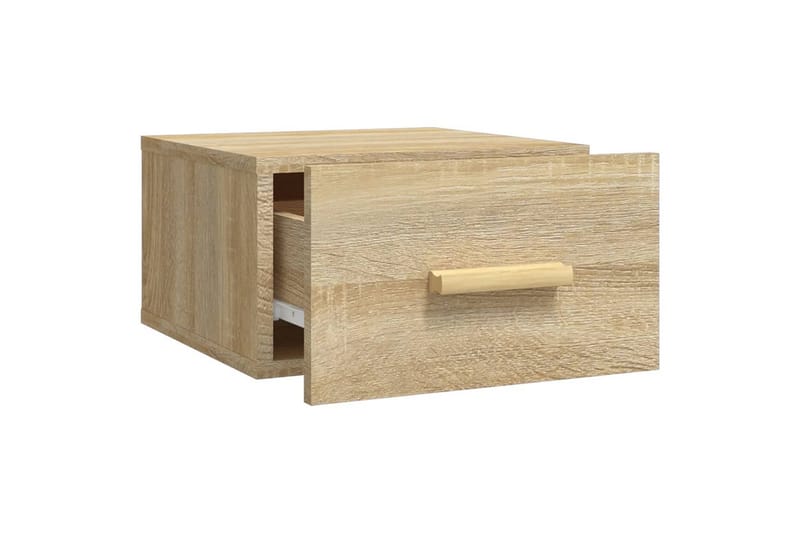 beBasic væghængte sengeborde 2 stk. 35x35x20 cm sonoma-eg - Brun - Møbler - Borde - Aflastningsbord - Sengebord
