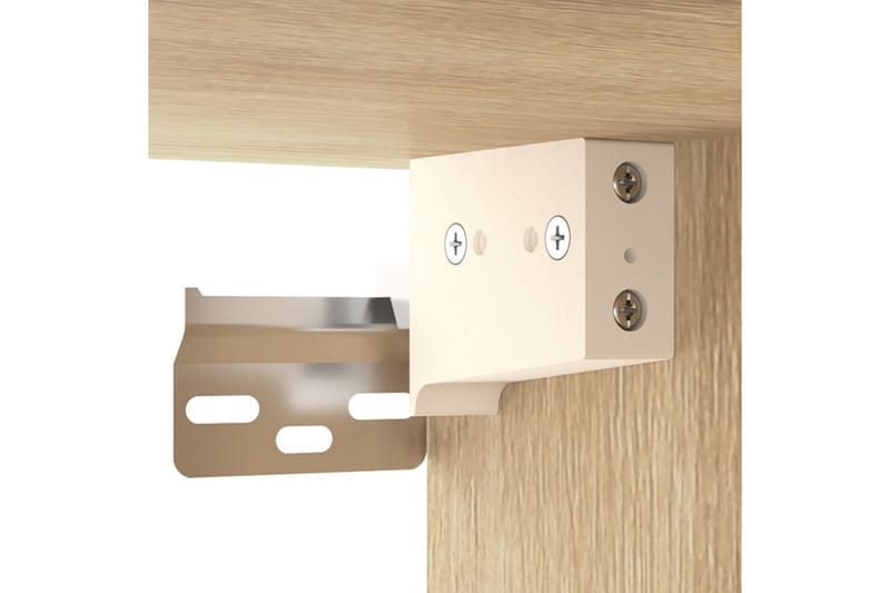 beBasic væghængte sengeborde 2 stk. 35x35x20 cm sonoma-eg - Brun - Møbler - Borde - Aflastningsbord - Sengebord