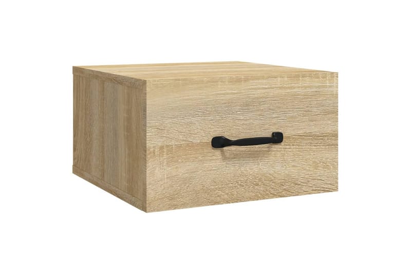 beBasic væghængte sengeborde 2 stk. 35x35x20 cm sonoma-eg - Brun - Sengebord