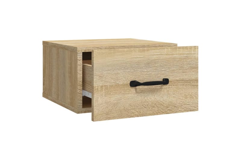 beBasic væghængte sengeborde 2 stk. 35x35x20 cm sonoma-eg - Brun - Sengebord