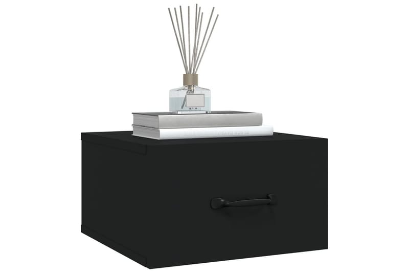 beBasic væghængte sengeborde 2 stk. 35x35x20 cm sort - Sort - Møbler - Borde - Aflastningsbord - Sengebord