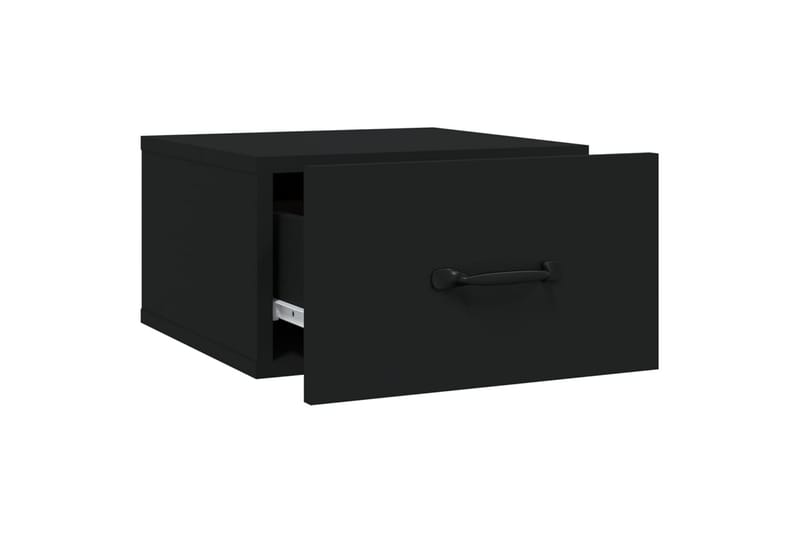 beBasic væghængte sengeborde 2 stk. 35x35x20 cm sort - Sort - Sengebord