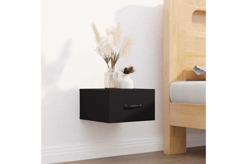 beBasic væghængte sengeborde 2 stk. 35x35x20 cm sort - Sort - Møbler - Borde - Aflastningsbord - Sengebord