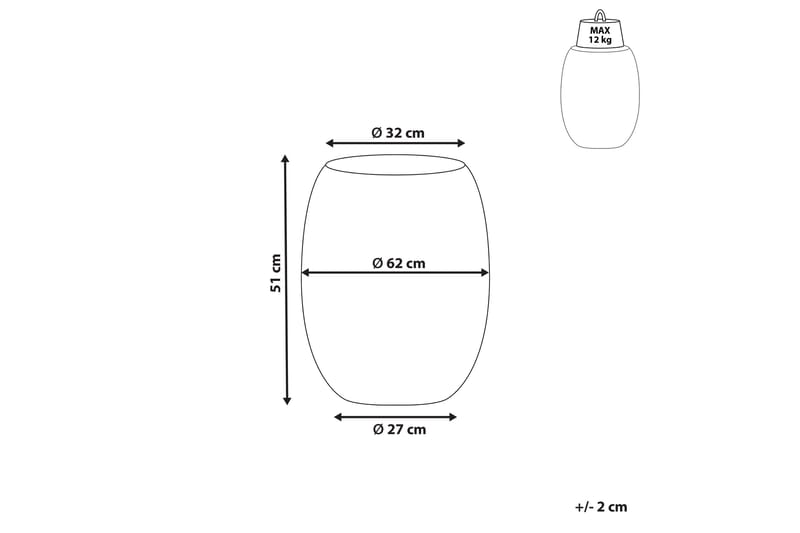 Bela Sidebord 62 cm - Sort - Møbler - Borde - Aflastningsbord - Lampebord