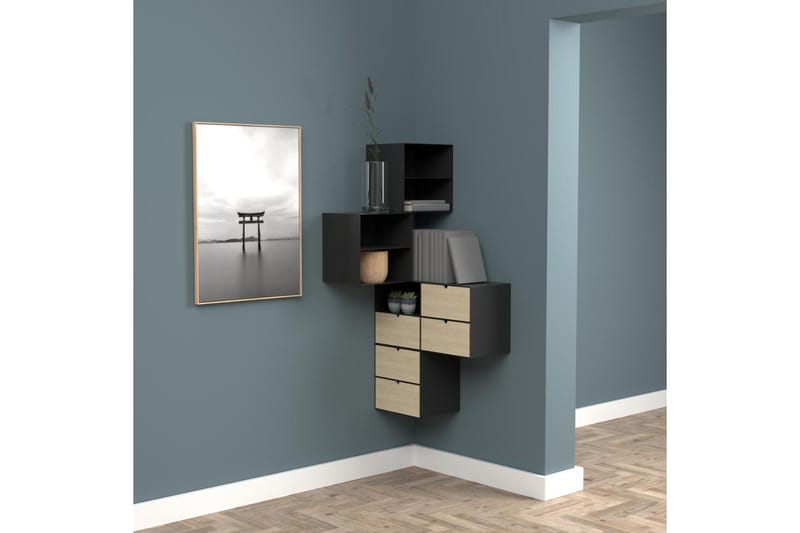 Belleuve Natbord 25 cm - Sort - Møbler - Borde - Aflastningsbord - Sengebord