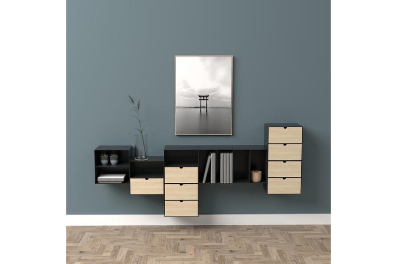Belleuve Natbord 25 cm - Sort - Møbler - Borde - Aflastningsbord - Sengebord