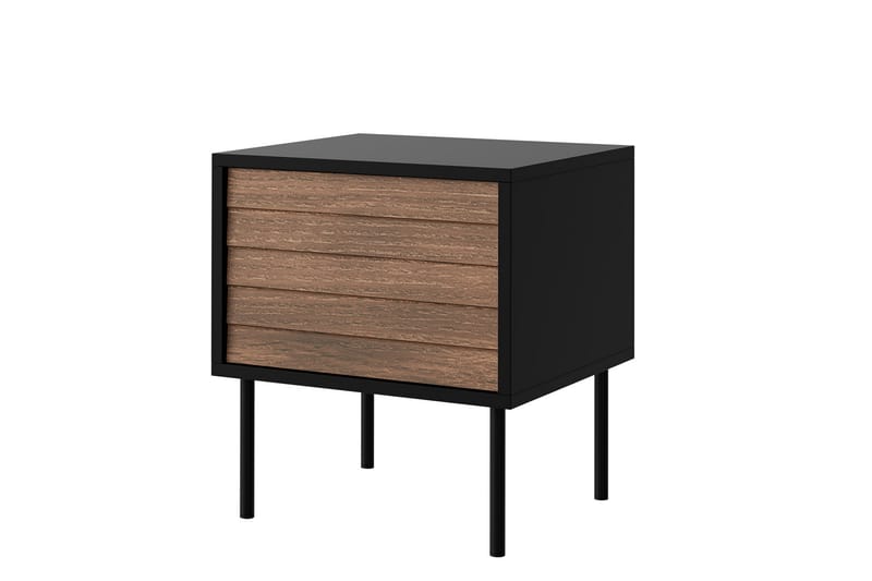 Belonger Natbord 45 cm - Sort/Valnød - Møbler - Borde - Aflastningsbord - Sengebord