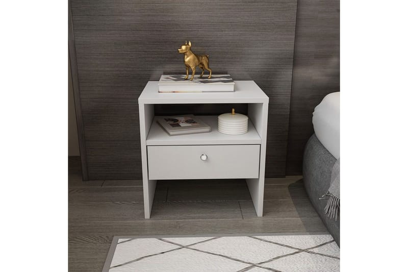 Berriaren Natbord 45 cm - Hvid - Møbler - Borde - Aflastningsbord - Sengebord