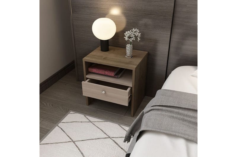 Berriaren Natbord 45 cm - Valnød - Møbler - Borde - Aflastningsbord - Sengebord