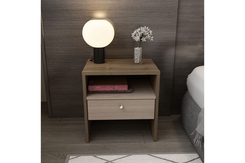 Berriaren Natbord 45 cm - Valnød - Møbler - Borde - Aflastningsbord - Sengebord