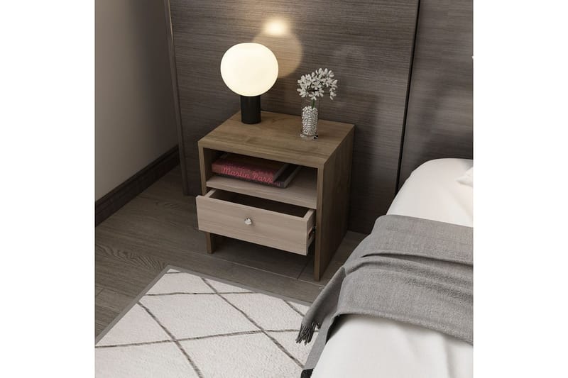 Berriaren Natbord 45 cm - Valnød - Møbler - Borde - Aflastningsbord - Sengebord