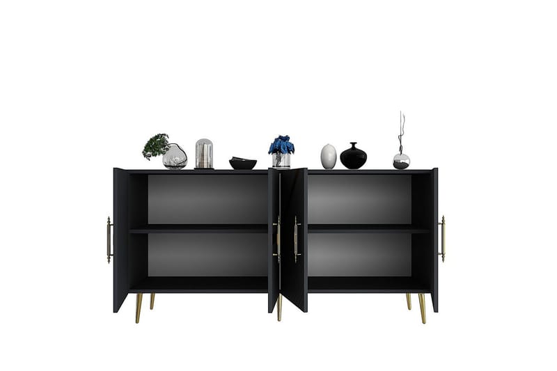 Bielany Konsolbord 150 cm - Guld/Grafitgrå - Møbler - Borde - Aflastningsbord - Entrébord