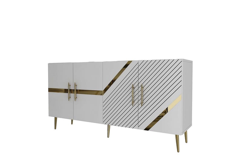 Bielany Konsolbord 150 cm - Guld/Hvid - Møbler - Borde - Aflastningsbord - Entrébord