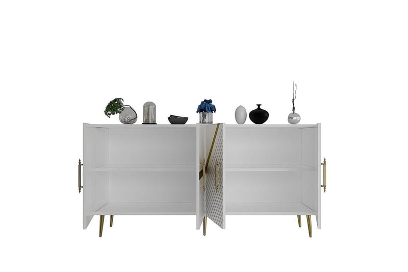 Bielany Konsolbord 150 cm - Guld/Hvid - Møbler - Borde - Aflastningsbord - Entrébord