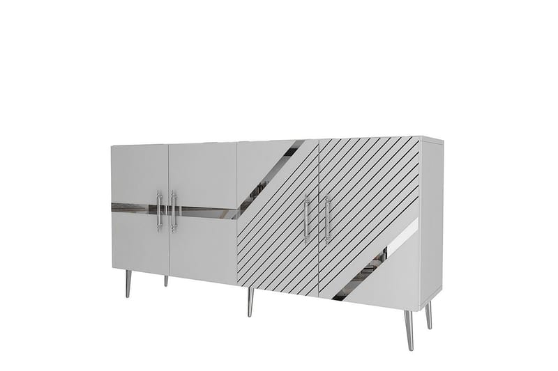 Bielany Konsolbord 150 cm - Hvid/Sølv - Møbler - Borde - Aflastningsbord - Entrébord
