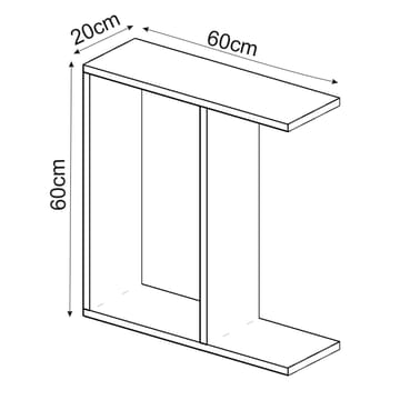 Bingdi Sidebord 60x60x60 cm - Hvid - Møbler - Borde - Aflastningsbord - Lampebord