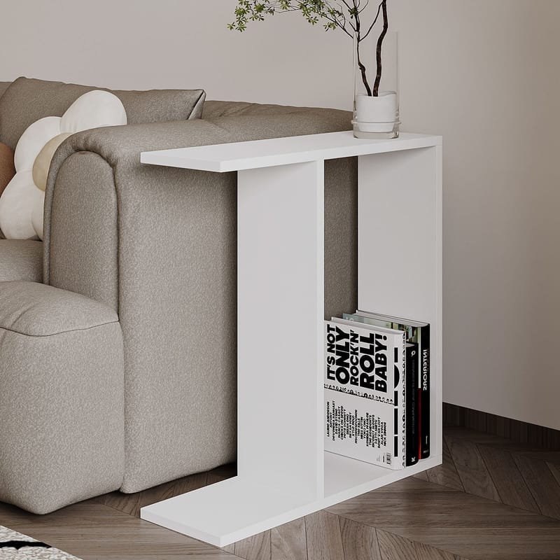 Bingdi Sidebord 60x60x60 cm - Hvid - Møbler - Borde - Aflastningsbord - Lampebord