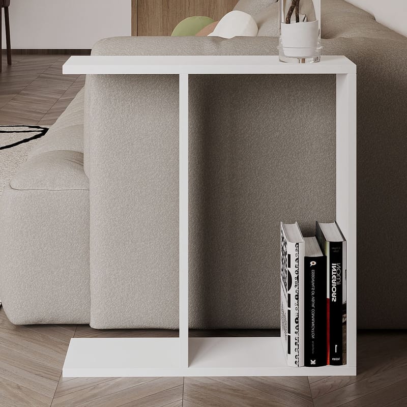 Bingdi Sidebord 60x60x60 cm - Hvid - Møbler - Borde - Aflastningsbord - Lampebord